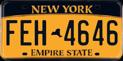 NY license plate FEH4646