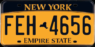 NY license plate FEH4656