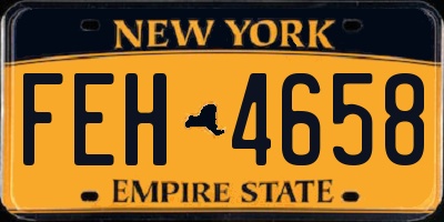 NY license plate FEH4658