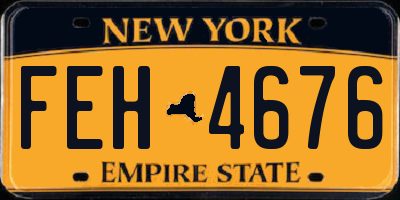 NY license plate FEH4676