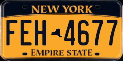 NY license plate FEH4677