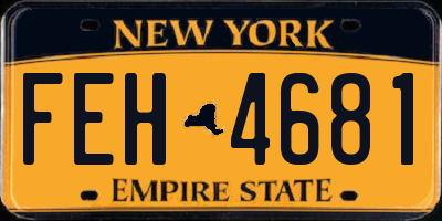 NY license plate FEH4681