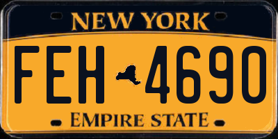 NY license plate FEH4690