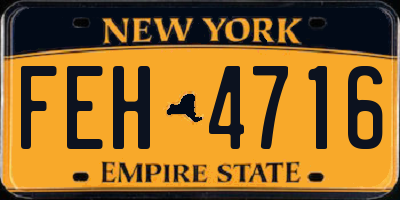 NY license plate FEH4716