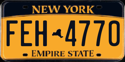 NY license plate FEH4770