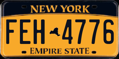 NY license plate FEH4776