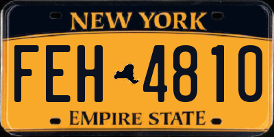 NY license plate FEH4810