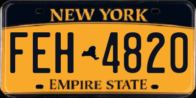 NY license plate FEH4820