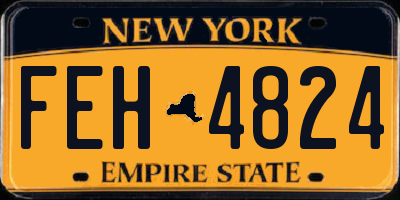 NY license plate FEH4824