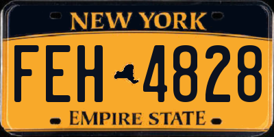 NY license plate FEH4828