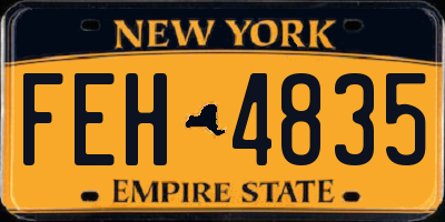 NY license plate FEH4835
