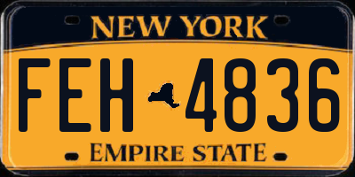 NY license plate FEH4836
