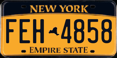NY license plate FEH4858