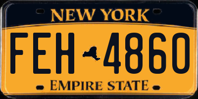NY license plate FEH4860