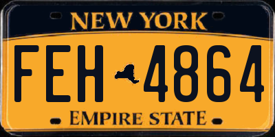 NY license plate FEH4864