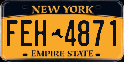 NY license plate FEH4871