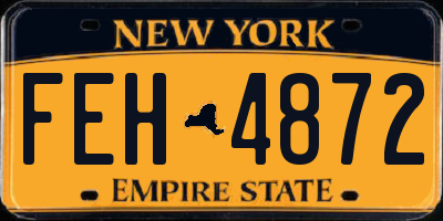NY license plate FEH4872