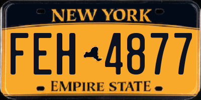 NY license plate FEH4877