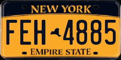 NY license plate FEH4885