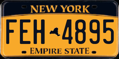 NY license plate FEH4895