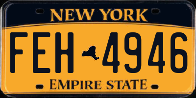 NY license plate FEH4946