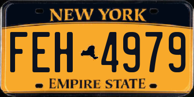 NY license plate FEH4979