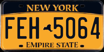 NY license plate FEH5064