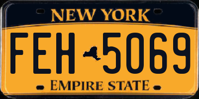 NY license plate FEH5069