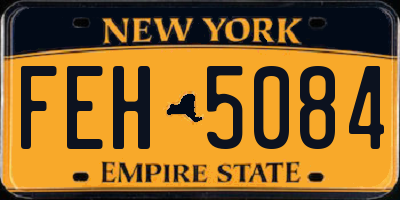 NY license plate FEH5084