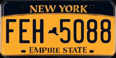 NY license plate FEH5088