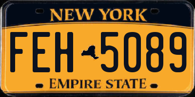NY license plate FEH5089