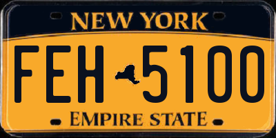 NY license plate FEH5100