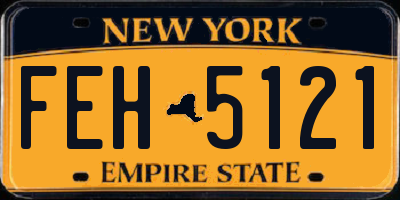 NY license plate FEH5121