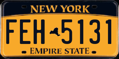 NY license plate FEH5131