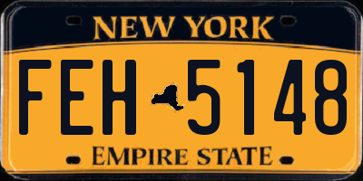 NY license plate FEH5148