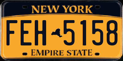 NY license plate FEH5158