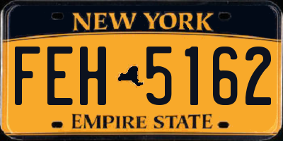 NY license plate FEH5162