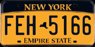 NY license plate FEH5166