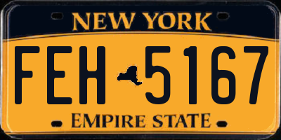 NY license plate FEH5167