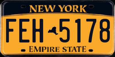NY license plate FEH5178