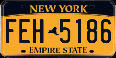 NY license plate FEH5186