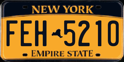 NY license plate FEH5210
