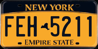 NY license plate FEH5211