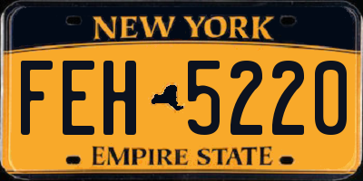 NY license plate FEH5220