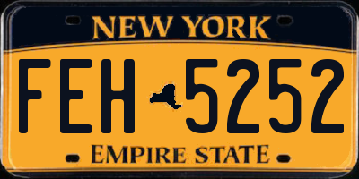 NY license plate FEH5252