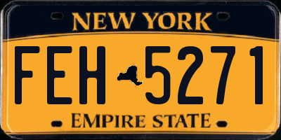 NY license plate FEH5271