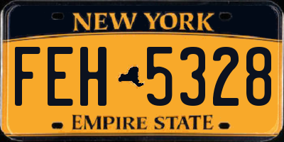NY license plate FEH5328