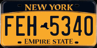 NY license plate FEH5340