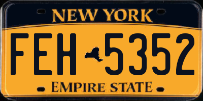 NY license plate FEH5352