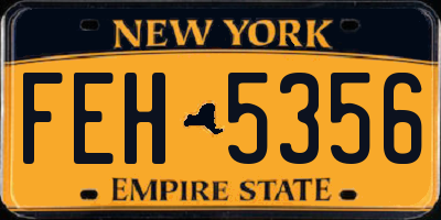 NY license plate FEH5356